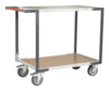 Servante FIMM flat-pack 2 plateaux médium, 1000 x 600 mm, roues TPE, 400 kg