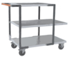 Servante FIMM flat-pack 3 plx tôle 2 plx 1000 x 600 mm et 1 pl. 700 x 600 mm roues cc 250 kg