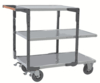 Servante FIMM flat-pack 3 plx tôle, 2 plx 1000 x 600 mm et 1 pl. 700 x 600 mm roues cc 400 kg