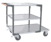 Servante FIMM flat-pack 3 plx tôle 1 pl. 1200 x 800 mm et 2 plx 900 x 800 mm roues caoutchouc 400 kg