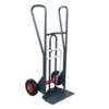 Diable DBA 350 kg poignées fermées bavette mixte roues increvables, Ø260 mm