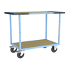 Servante mécano-soudée DP 2 plateaux médium, 850 x 500 mm, roues CC, 400 kg