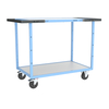 Servante mécano-soudée double poignées 2plat mélaminé 1000x600mm roues CC 250kg