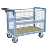 Chariot conteneur grillagé sans toit FIMM, 1000 x 600 mm, 500 kg