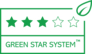 Un produit classé 3 étoiles "Green Star System Packaging" signifie qu'il peut être composé au total de 49 % de matériaux recyclés (PIR+PCR) ou renouvelables, qu'il est techniquement recyclable et qu'il est conforme au règlement REACH.