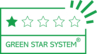 Un produit 1 étoile "Green Star System for Visual Com" signifie qu'il est soit fabriqué avec une matière première d'origine fossile peu recyclable, soit avec un matériau d'origine renouvelable/biologique qui n'est pas recyclable
