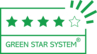 Un produit 4 étoiles "Green Star System for Visual Com" signifie qu'il est soit fabriqué à partir d'une matière première d'origine renouvelable/biologique qui a une forte recyclabilité, soit à partir d'un matériau d'origine recyclée qui a une faible recyclabilité